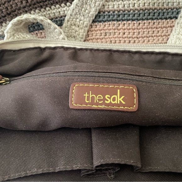 the sak Brown tone striped Crochet Shoulder Bag - Picture 3 of 7